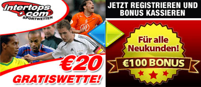 Auswahl aus zwei intertops bonus angeboten